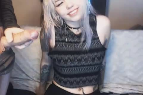 adorable blonde babe Slurps lady-man penis