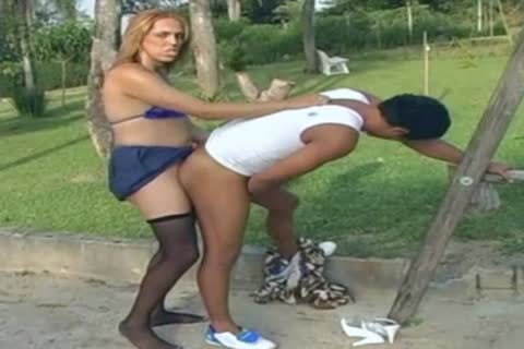 tgirl bangs Her lad At The Park