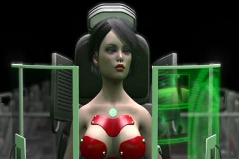 Earth Orbit - A Sex travel. Sex In Space Station! 3d Dickgirl Plays With A cute 