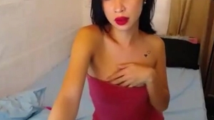 small shlong Filipina Trans Beauty With Tattoos Teases On web camera