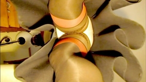 BlueGirl70 lusty Red nylons Upskirt