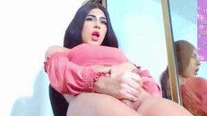 filthy latin chick legal age teenager Trans babe Jerks Off Her large 10-Pounder