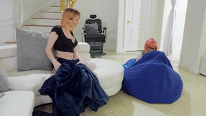 Trans Angels: A Tit Wank and Deepthroat Combo