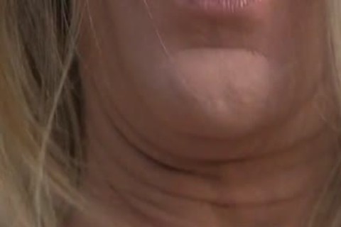 blonde shemale Laura Stroking Outside